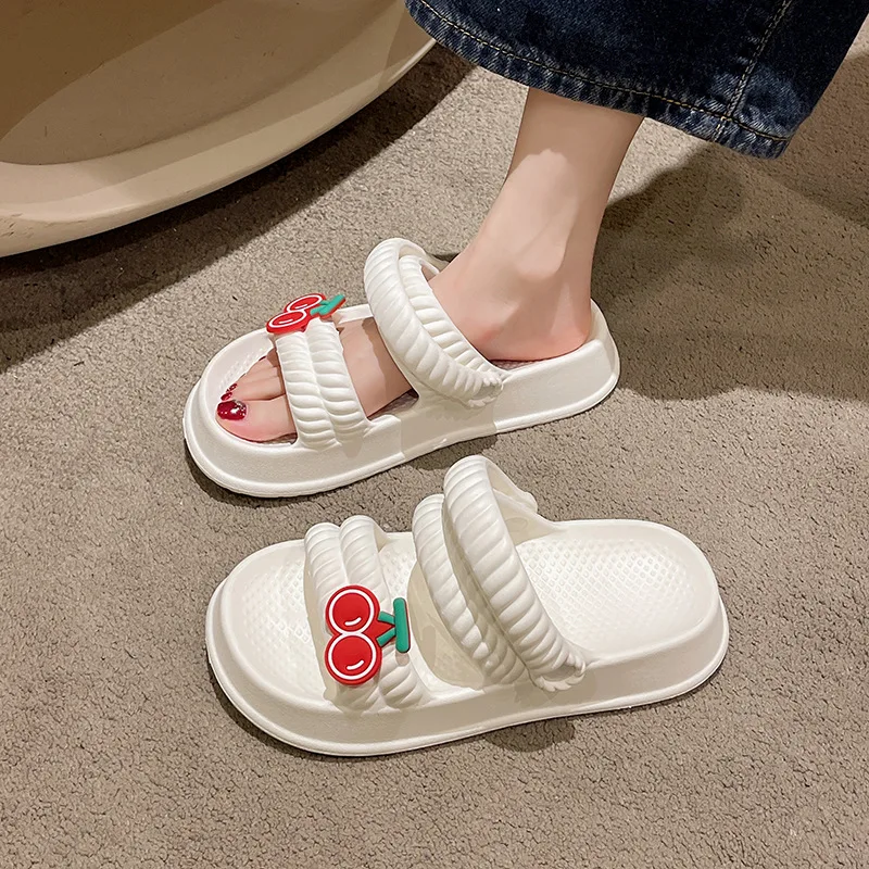 

F76 cute sandals for women, cute for home, two-way wear, non-slip and wear-resistant EVA slippers