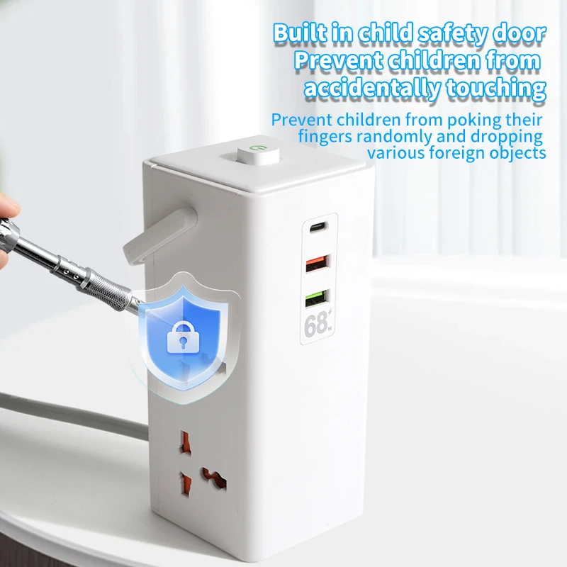 Ubigbuy Power Strip 68W Charging Stations