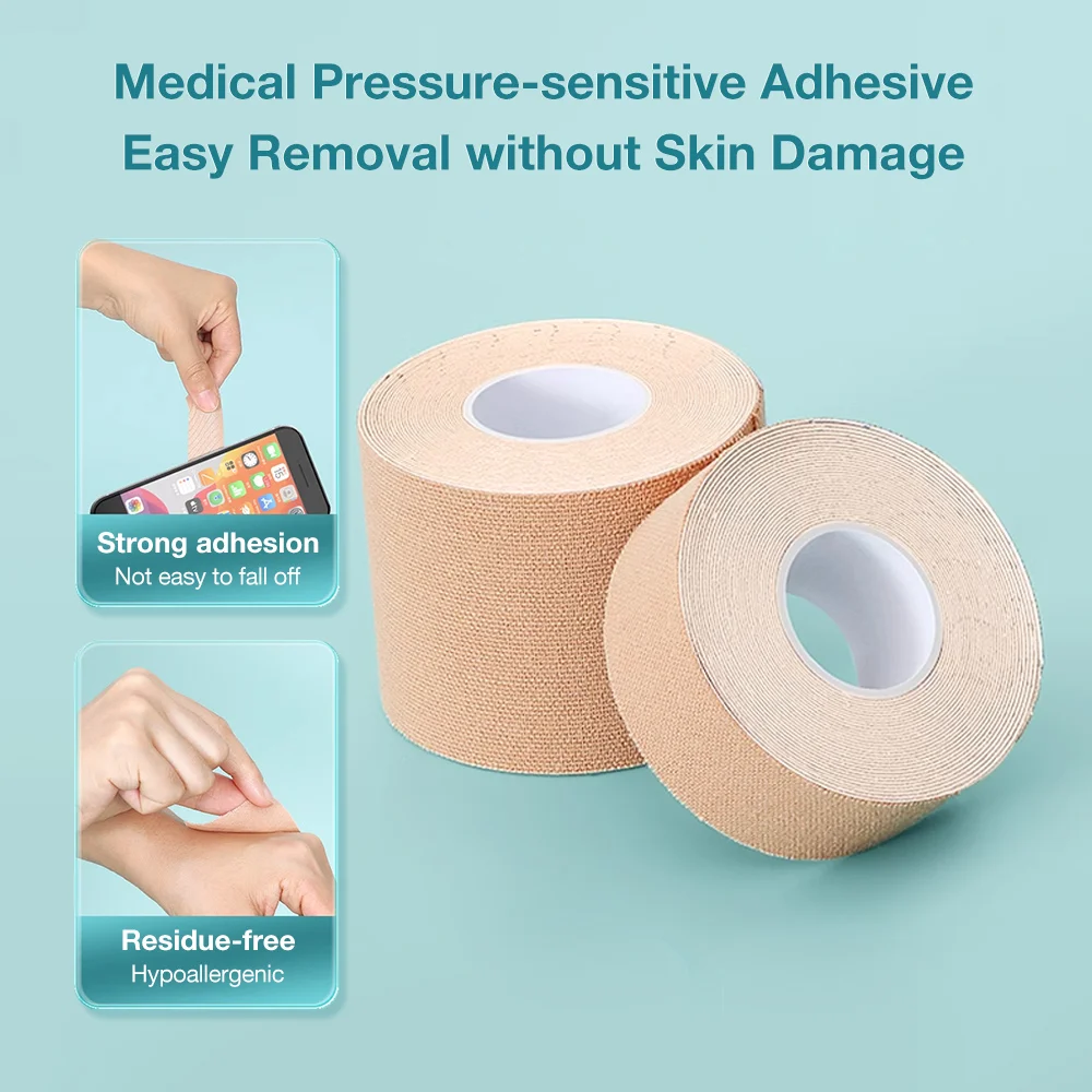 Cofoe Medical Kinesiology Tape Athletic Recovery Self Adherent Wrap Taping Medical Muscle Pain Relief Knee Pads Protector