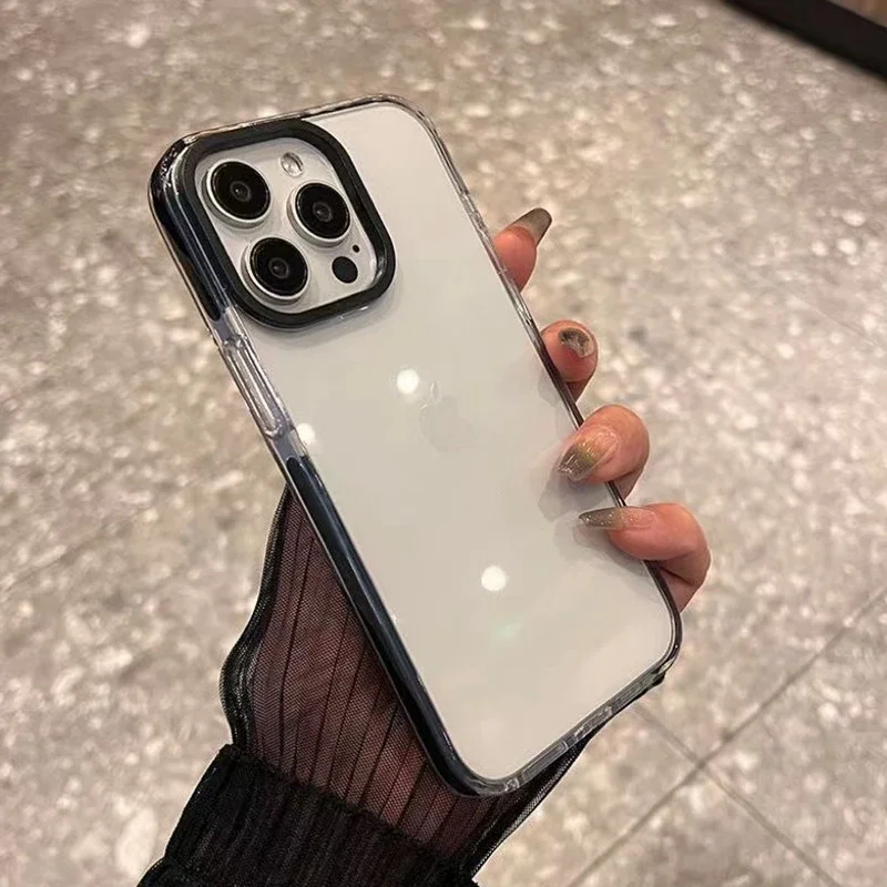 Luxury Transparent Phone Case with Clear Bumper Design