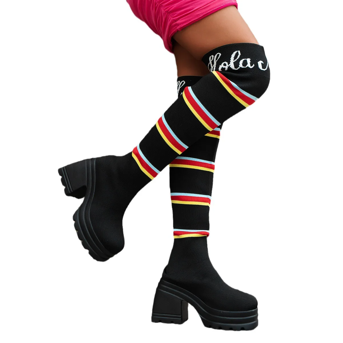 2023 New Women Thick-soled Thick-heeled Warm Boots Women's Towel Cotton Boots Motorcycle Boots 36-43 Boots Women