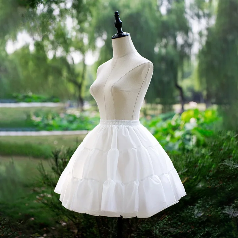 Flower Girl Underskirt Wedding Underskirt Lolita Petticoat Wedding Petticoat Petticoat Underskirt Petticoat Skirt Women Girls Short Crinoline Petticoat Adult Elastic Waist Underskirt for Wedding Dress Cosplay Big Hem Dress White Skirt