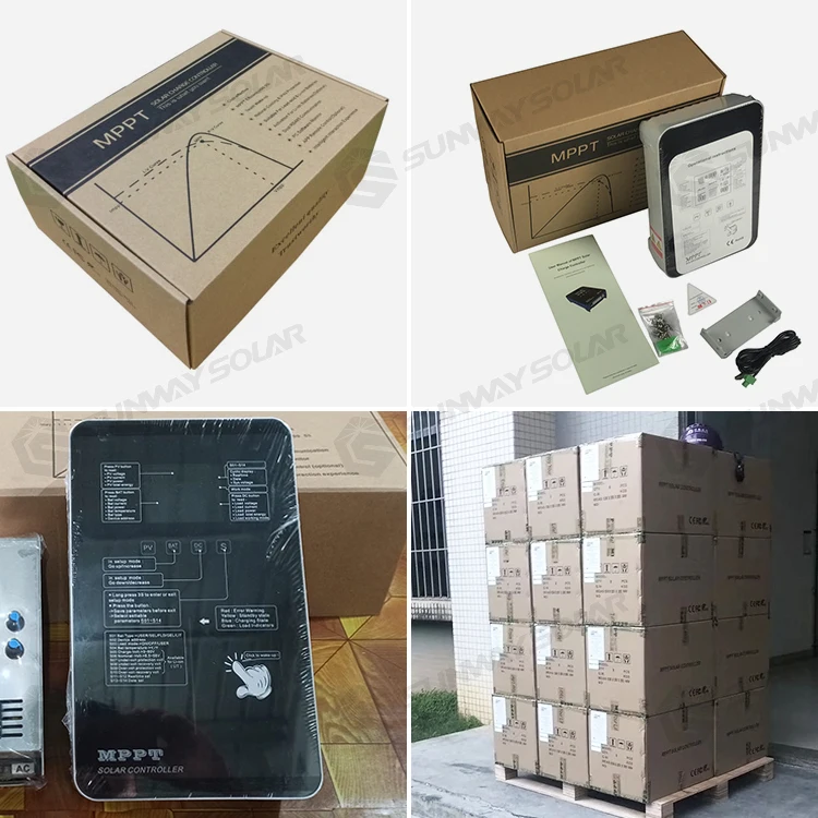 고출력 LCD 디스플레이 태양열 충전기, 200A 240v 220v 216V 192V 120V 96v 48v 24v 200a, 오프 그리드 시스템용 태양광 충전 컨트롤러