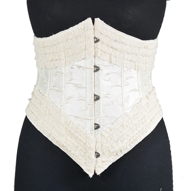 Underbust Corset for Women Waist Trainer Lace Trim Waist Cinchers