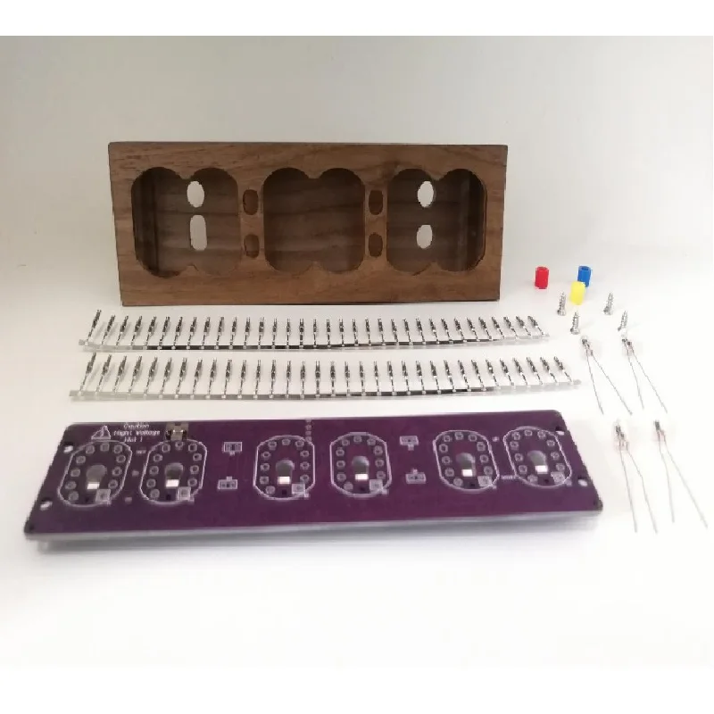 

Электронный Набор для творчества zirrfa in12 Nixie Tube, цифровые фоточасы, подарок, TYPE C, 5 В, USB, rgb, черный орех, дерево, без трубок