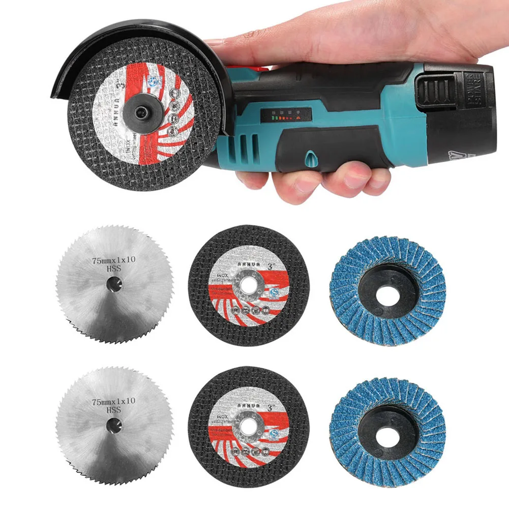 6Pc 75mm Cutting Disc Saw Blade 10mm Bore Angle Grinder Attachment