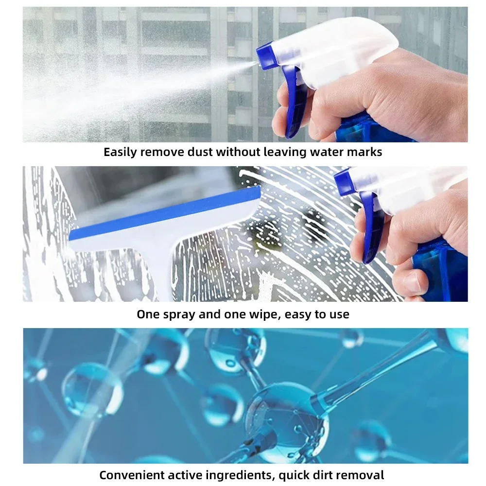 Car Glass Oil Film Remover Windshield Cleaner Dirt Removal Spray for Window Bathroom with Scraper Cleaning Tool for vw Polo Beet