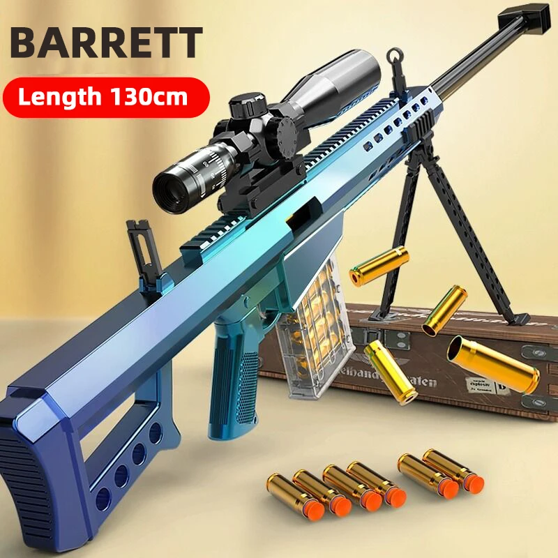 Small Sniper Rifle Manual Loading Launchable Shell Ejection Soft Bullet Toy Gun