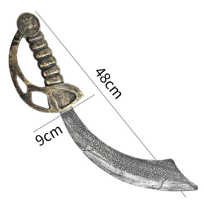 Plastic Skull Pirate Knife Props Ghost Festival Knife Bar Prom Decorations Sword Toys Party Cosplay Props Kids Gift