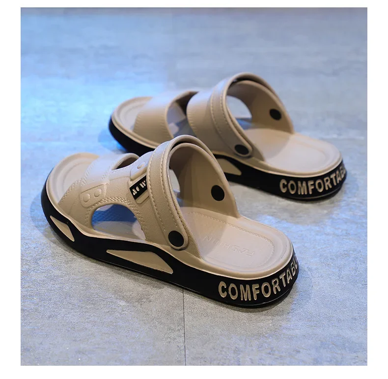 الرجال الصيف إيفا الصنادل شباشب على الموضة داخلي خفيفة الوزن لينة المضادة للانزلاق الشقق الرجال الصنادل في الهواء الطلق الشاطئ الصنادل المفتوحة تو