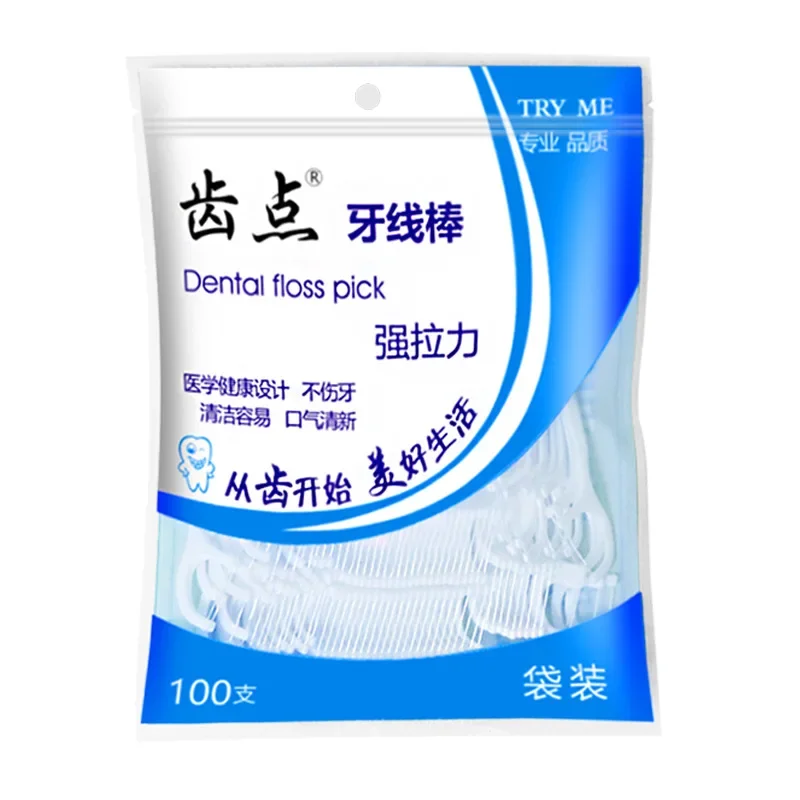 Description Picture 3 of itemHOT 100pcs/bag Dental Flosser Picks Teeth Stick Tooth Clean Oral cleaning Care Disposable floss thread Toothpicks