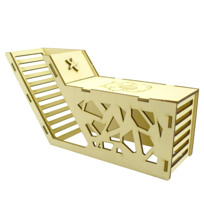 Hamster Tunnel Toy Climbing House Small Pet Wooden Hideout Tube Cage Decor for Small Hamsters Easy to Assemble,hamster toy maze,hamster cage tunnel,small pet tunnel