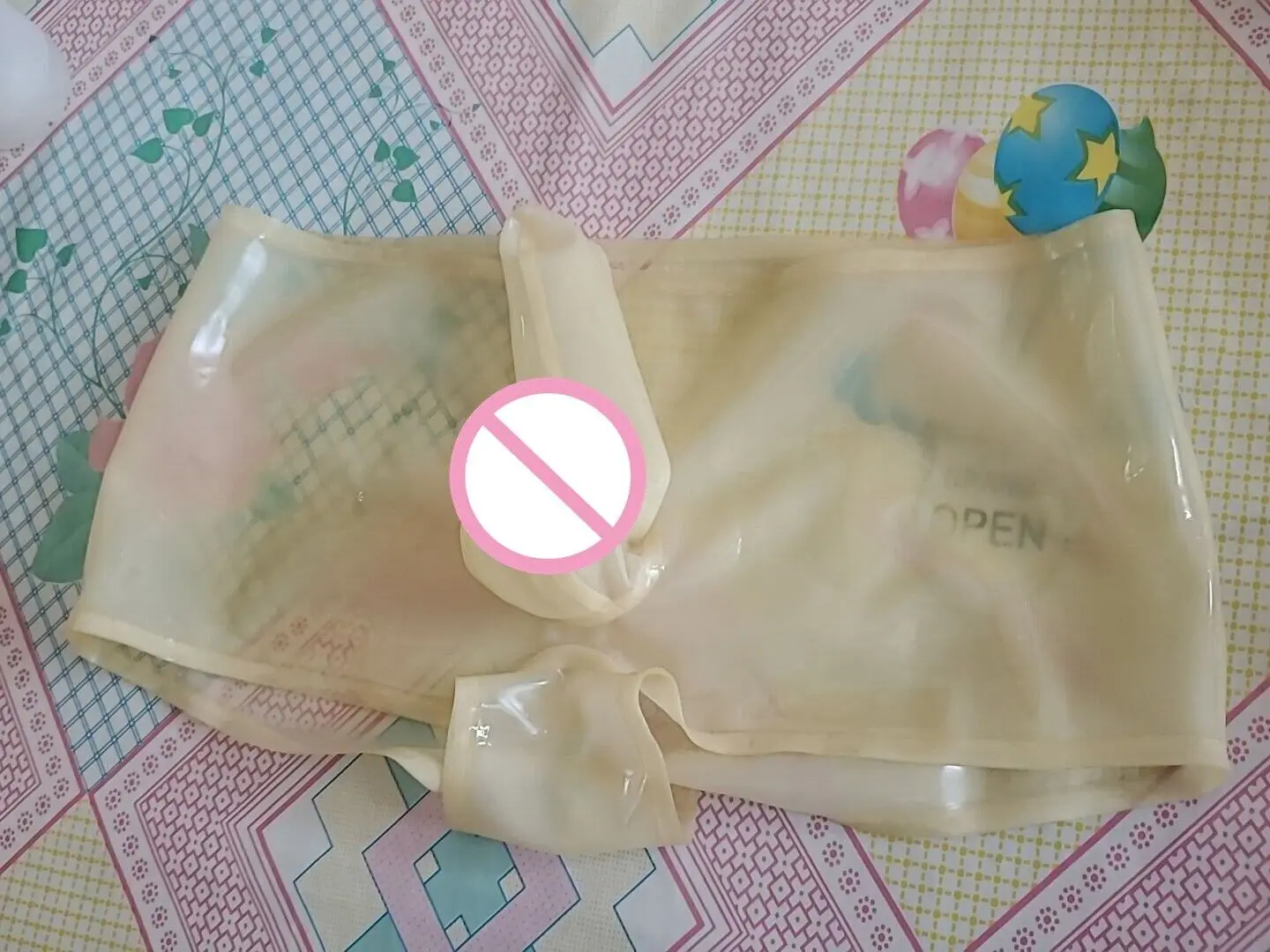 

Latex gummi boxer with sheath 0.4mm latex underwear 0.4mm custom made