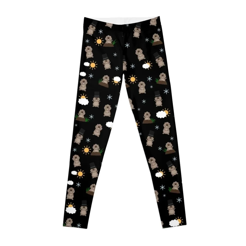

Groundhog Day Pattern Leggings sport pants jogging pants Womens Leggings