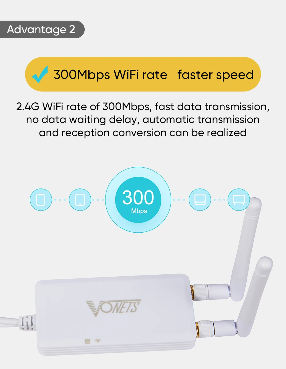 Vonets Wifi Serial Port Server Wifi Ponte Repetidor Roteador sem Fio Wifi Hotspot Signal Extender para Dispositivo Médico Vap11s232 - Imagem 3