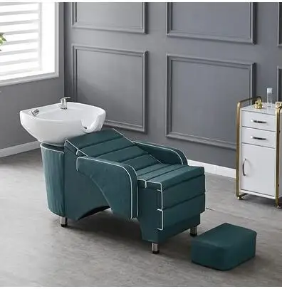 Shampoo, barber shop, special manufacturer, direct sale, parcel post, flushing bed, ceramic basin, semi lying salon hairdressing