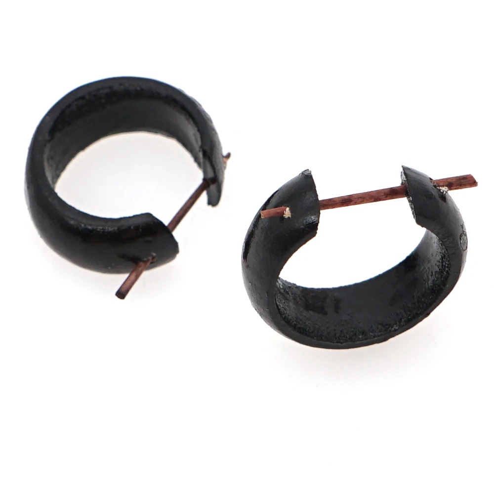 Go2BoHo Black New Fashion Natural Wooden Ear Decoration Loop