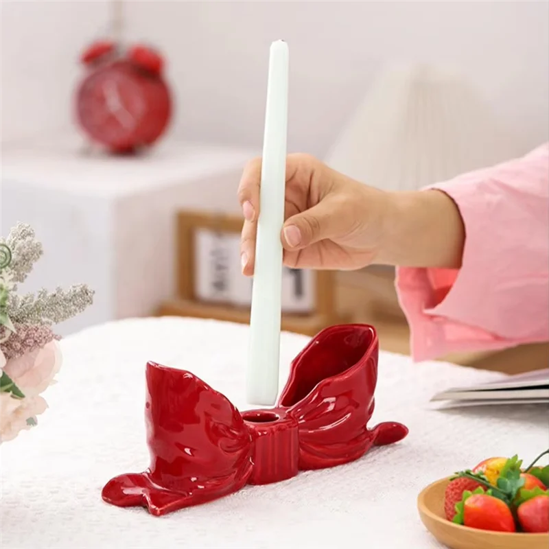 Bow Candle Holder Elegant Bow Knot Candle Holders For Home Wedding Decor Table Centerpiece