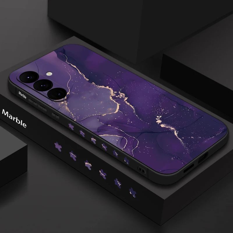 Elegant Marble Watercolor Silicone Shockproof Phone Case