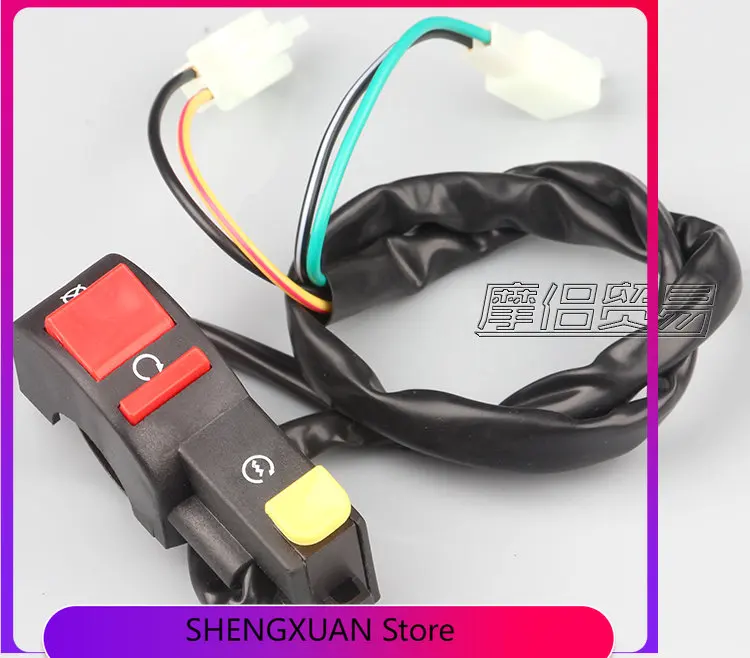 

Off-road motorcycle electric starter Handlebar start & stop ATV Quad kill switch button 4 wire connection dirt pit motor