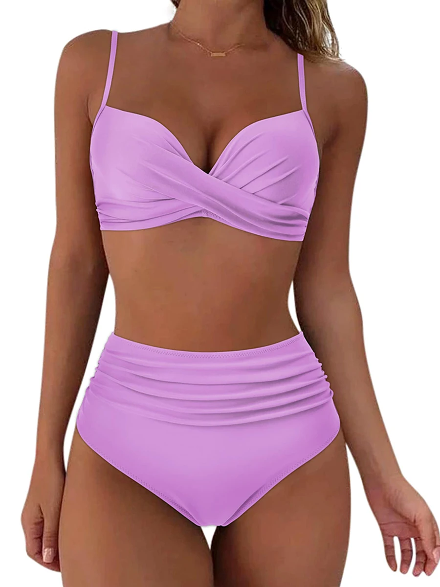 Bikini Swimsuit Women Swimwear High Waist Beachwear