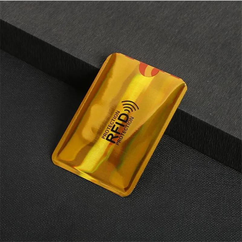 

2Pcs Unisex Aluminum Foil RFID Bank Card Case Anti-degaussing Card Holder Protection Shielding Bag NFC Anti-Theft Card Holder