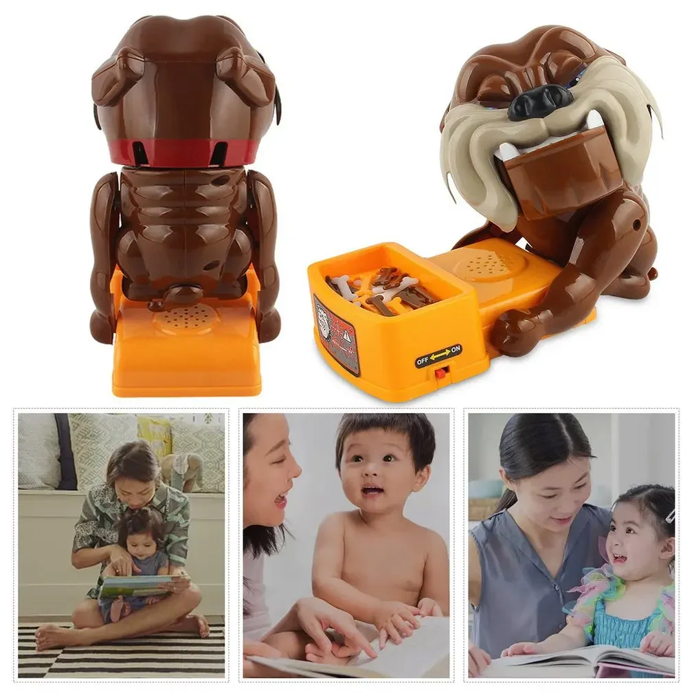 Funny Tricky Toys Bad Dog Chew Bone Action Games Biting Wake Dog Parents Interactive Toys Party Family Game Kids Xmas Gift 5