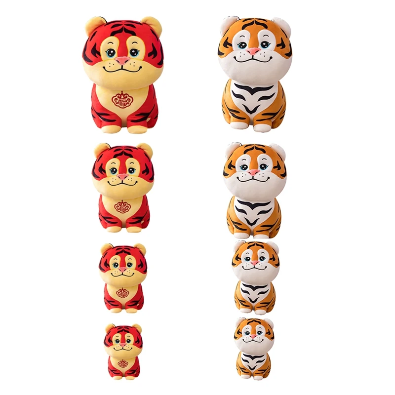 

2022 китайский новый год, талисман-Тигр, кукла, кавайный тигр, плюшевая игрушка для детей, тигр, масот, игрушка, мягкие игрушки-животные