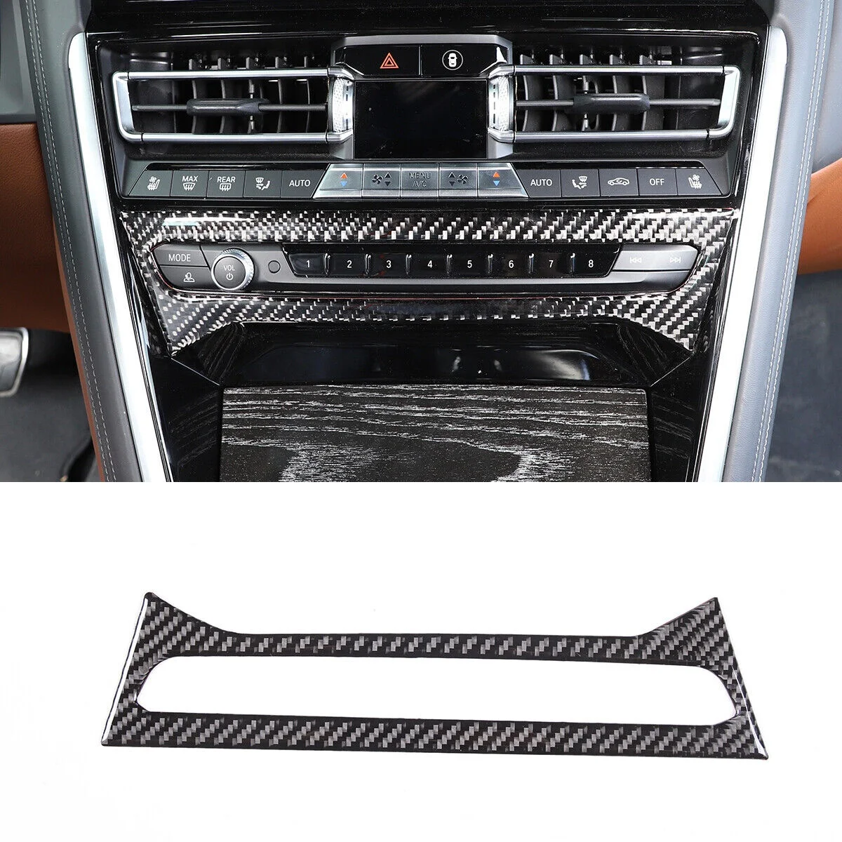 

Панель управления CD из углеродного волокна для BMW 8 серии G14 G15 G16 2019-2022
