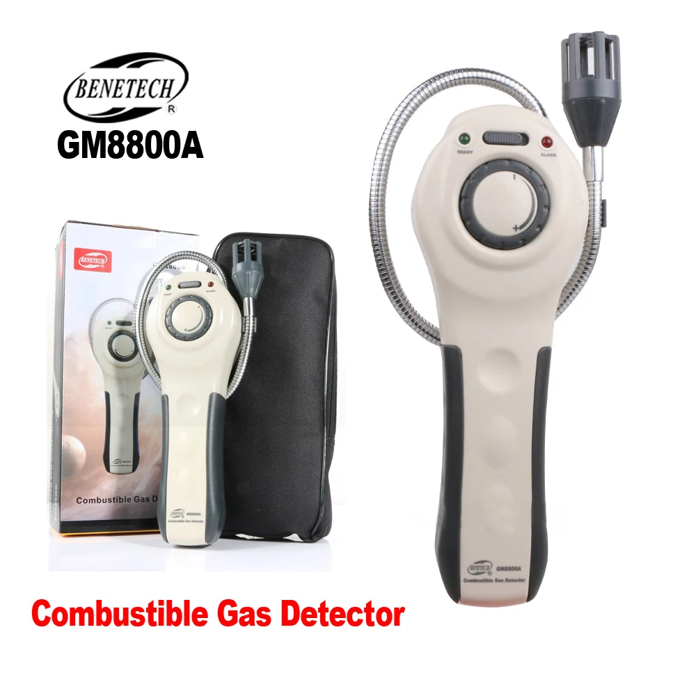 

BENETECH Gas Combustible Gas Analyzer Leak DetectorDetector Handheld Co2 Monitor Flammable Gas Leak Location Determine Meter