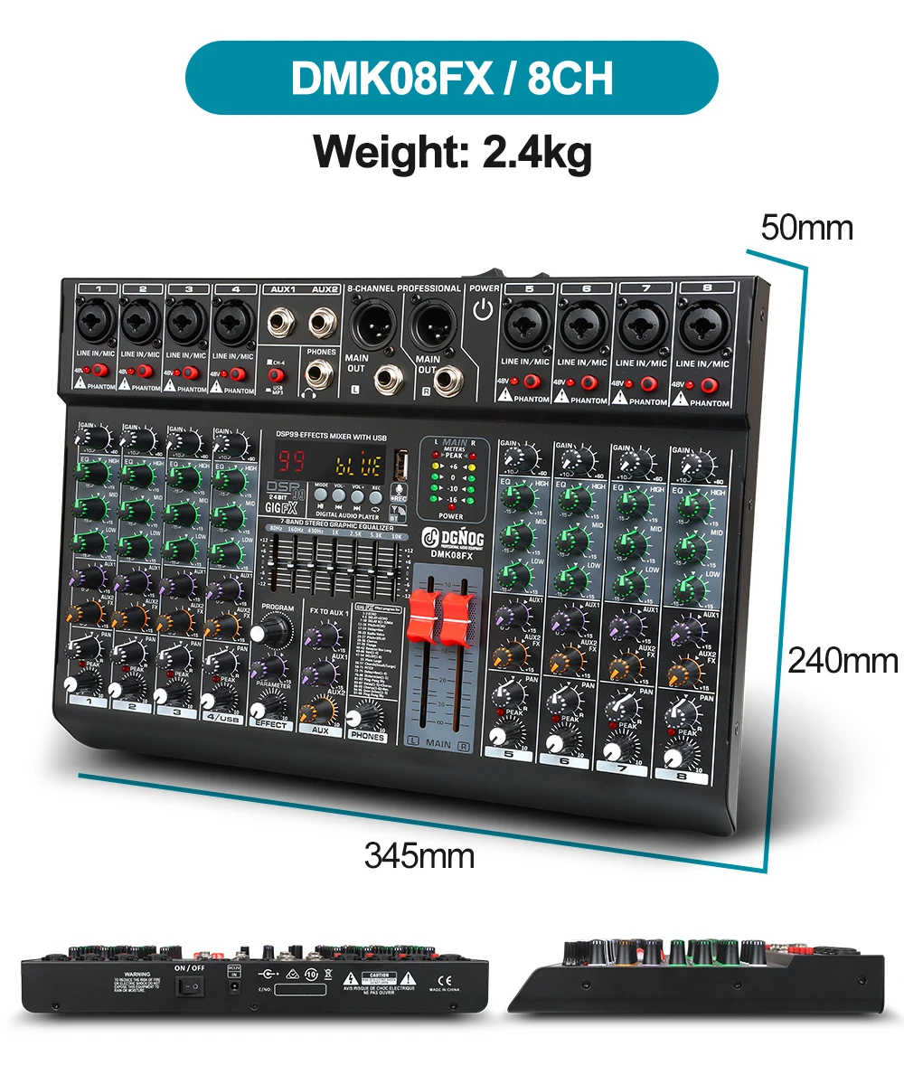 4チャンネルポータブルオーディオミキサー★USB電源ステージパフォーマンス＆配信 4チャンネルポータブルオーディオミキサー☆USB電源、ステージ