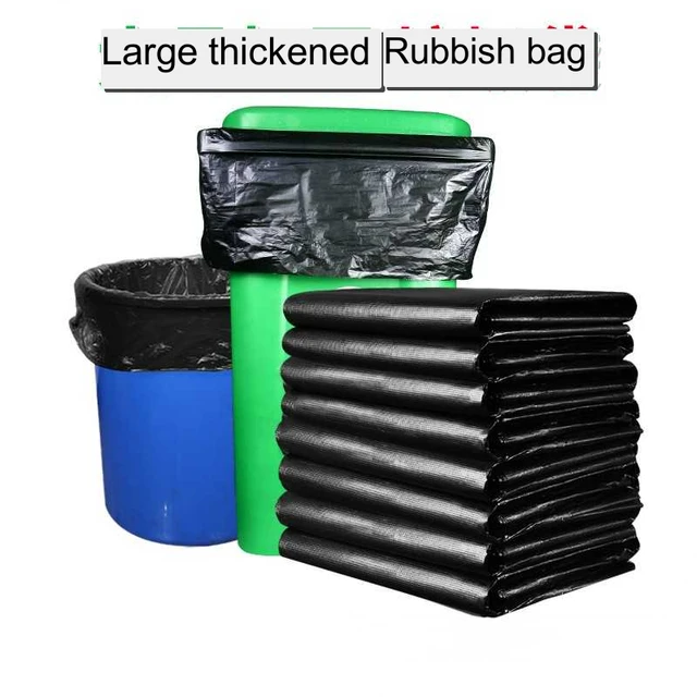 100pcs Thickened Household Black Rubbish Bag For Bathroom Garbage Bag  Kitchen Points Off Trash Can Bin Rubbish Plastic Bags - AliExpress