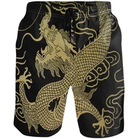 Vintage Chinese Carp Dragon 3d Printed Beach Shorts Street Short Pants Men Summer Loose Swim Trunks Quick Dry Board Shorts 1