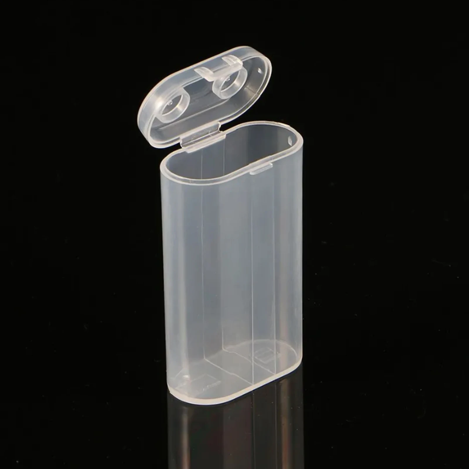 Boîte de rangement transparente pour batteries 18650 et CR123A, fermée avec un clip de verrouillage, protection contre les chocs.