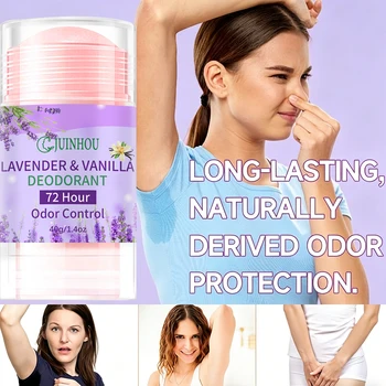 JUINHOU Lavender and vanilla Deodorant Stick/Antiperspirant Light Lavender and Vanilla Moisturizing and Hydrating Easy to Carry 1