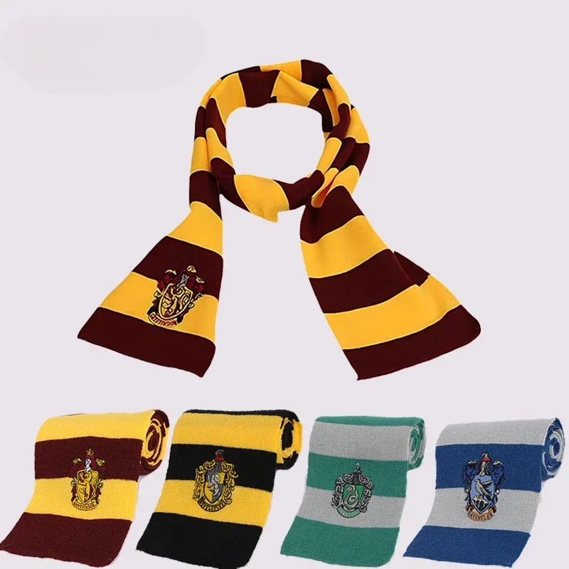 Winter Cotton Striped Christmas Kids Scarves Halloween Cosplay Scarves Movies Harris Magic Costumes Wizard School Party