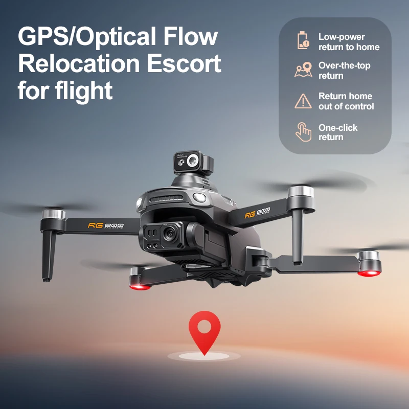 Drone RG800 MAX 8K HD GPS 5G WIFI FPV avec évitement d'obstacles