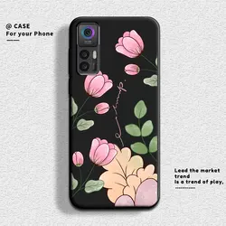 Cute Panda Flower Soft Silicone Phone Case - Shockproof Cartoon Cover for TCL 30 5G (HS-C0045)
