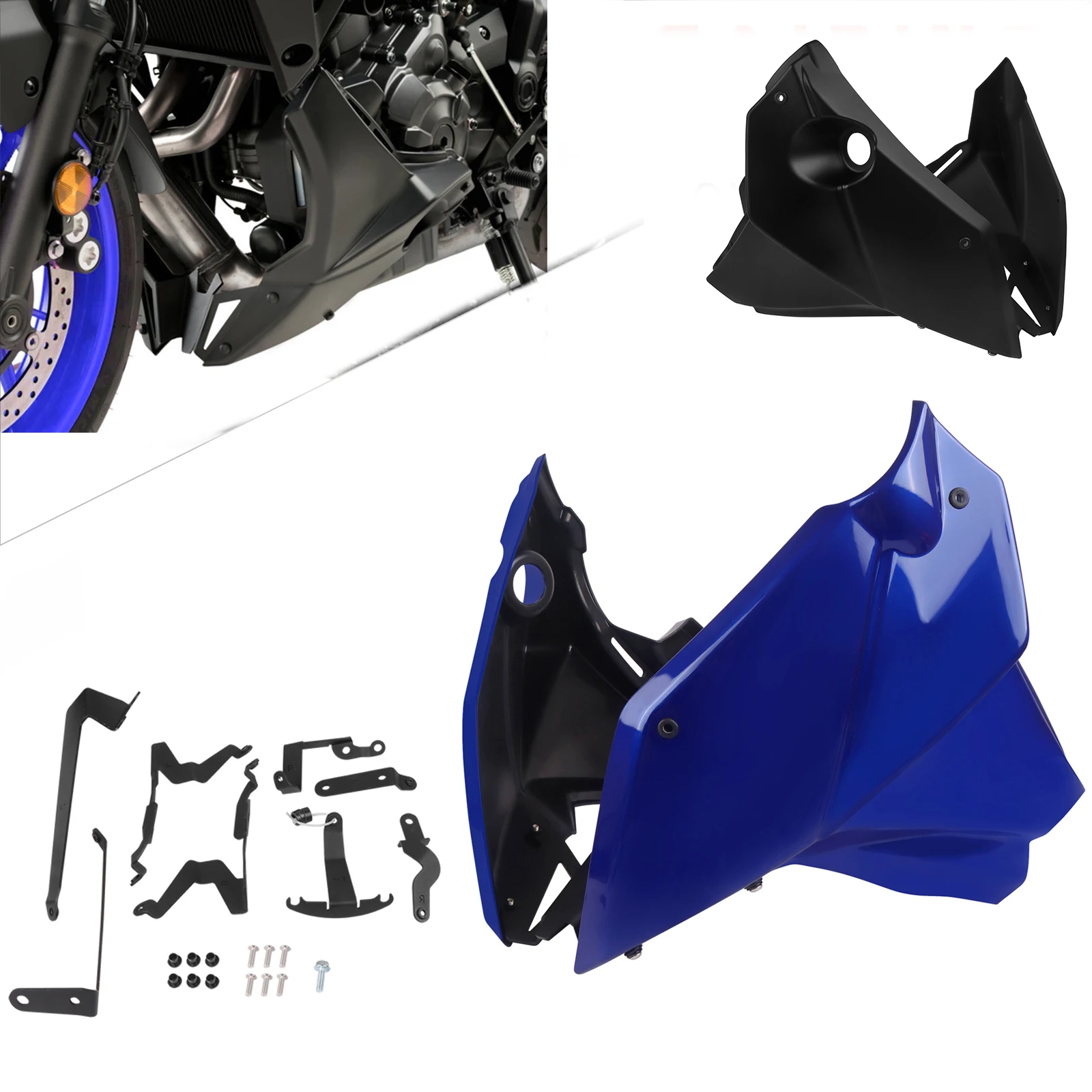 

Для Yamaha MT-07 2020-2023 MT FZ 07 MT07 FZ07 спойлер двигателя мотоцикла передняя панель Нижняя обтекатель защитный монтажный кронштейн