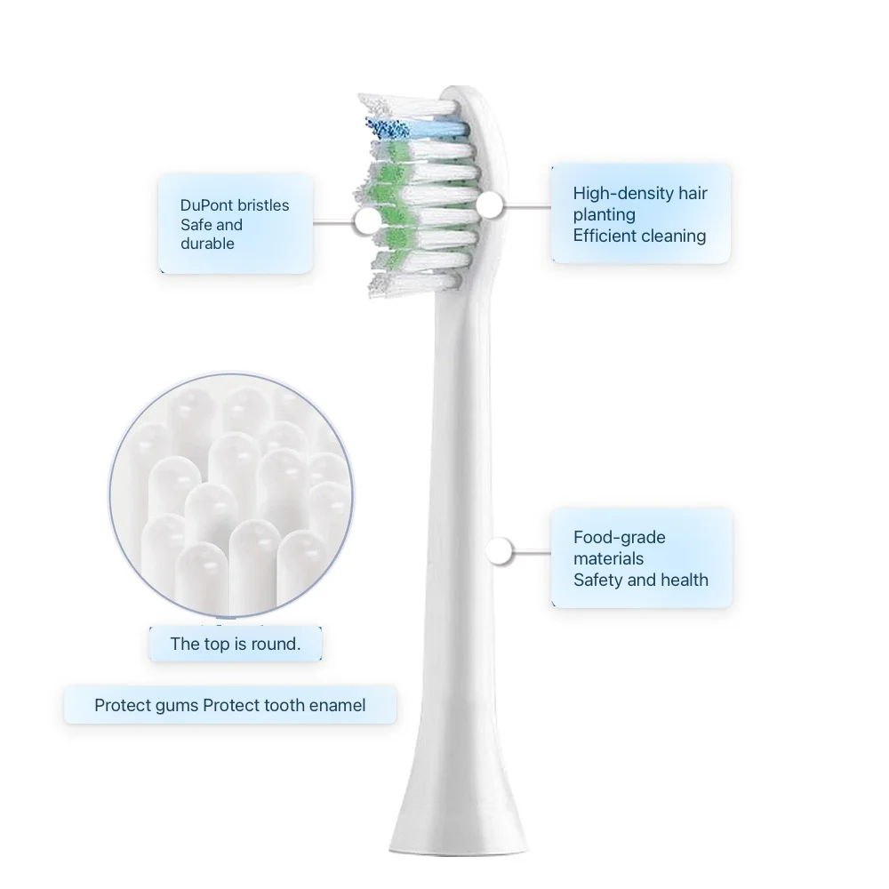 Replacement Electric Toothbrush Heads for Sarmocare S100 S200 S600 S700 S800 S900 S710 S820 S910 Series for Digoo DG-YS11 6