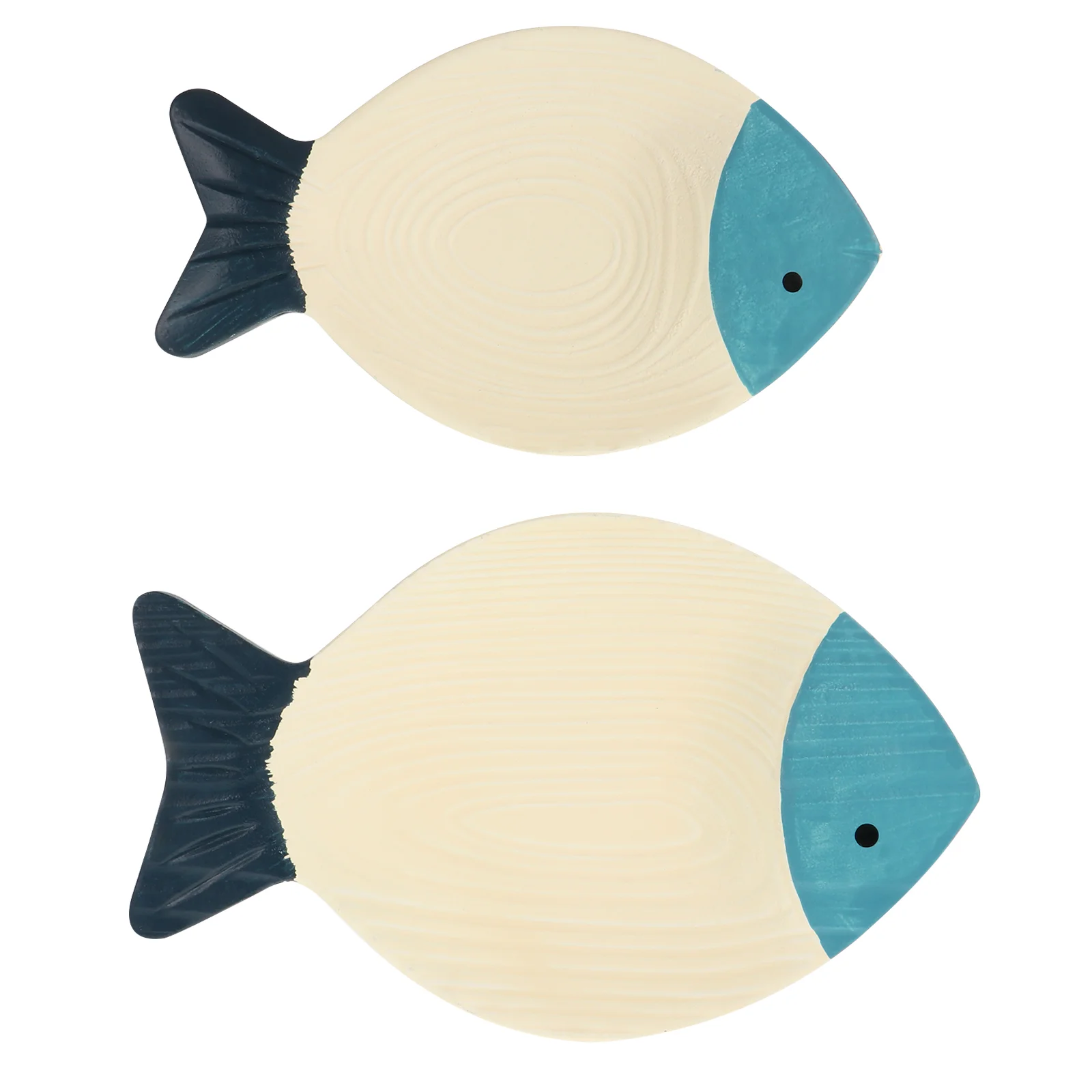 

2 Pcs Fish Wall Hanging Ornaments Vintage Home Decor Animal Adornment The Mediterranean