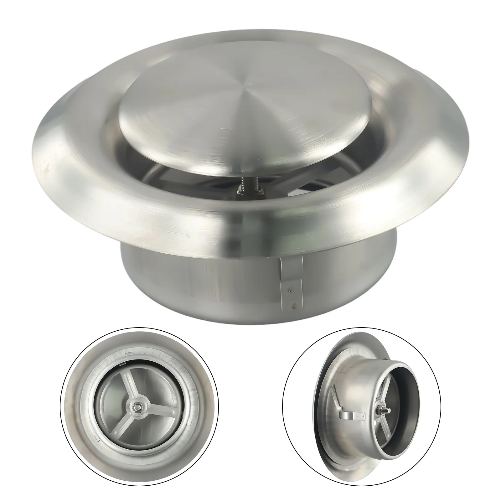 

Air Outlet Stainless Steel Vent 100 125 150mm Air Conditioners Circular Fresh Air Outlet HVAC Parts & Accessories