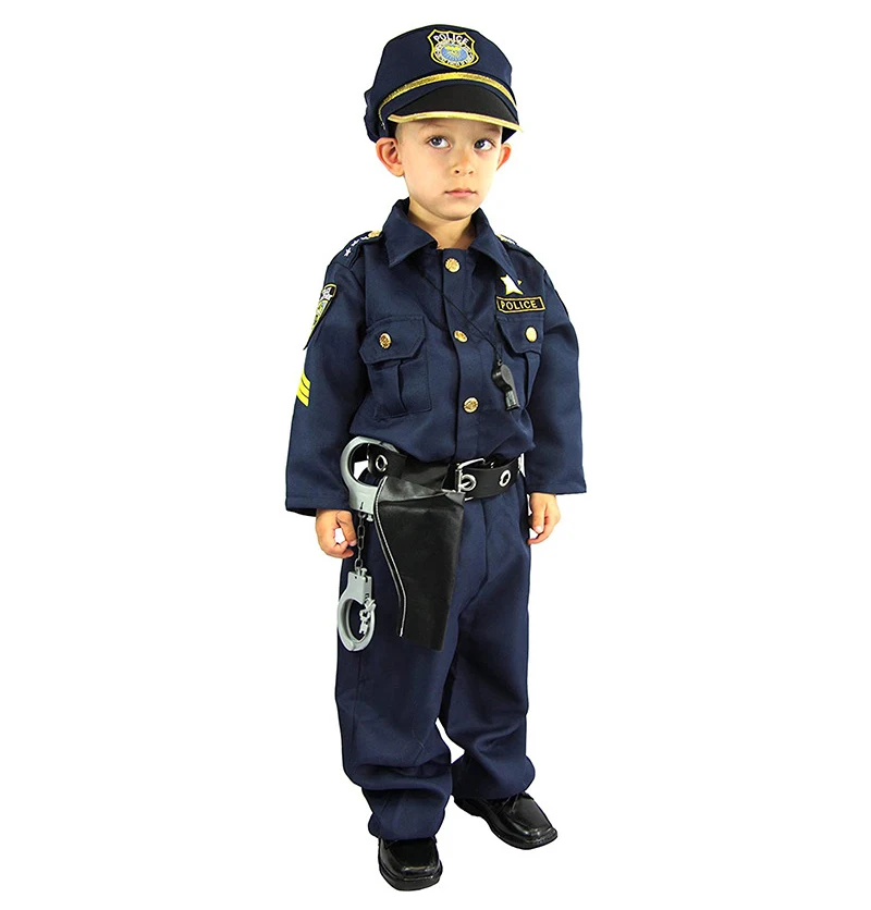 

Police Costume for Kids Boys Cop Policeman Outfit Set for Halloween Role-playing Themed Parties Halloween Police Officer Costume