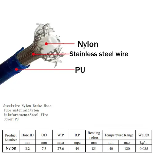 Universal Motorcycle Stainless Steel Braided Brake Hose AN3 Reinforced Front Rear Hydraulic Scooter Brake Clutch Pipe M10 Banjo - Image 5