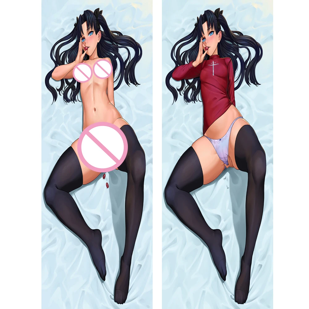 DIY Customized Dakimakura Anime Tohsaka Rin (Fate/stay Night ) Pillowcase Double-sided Print Hugging Full Body Pillow Cover Case 2