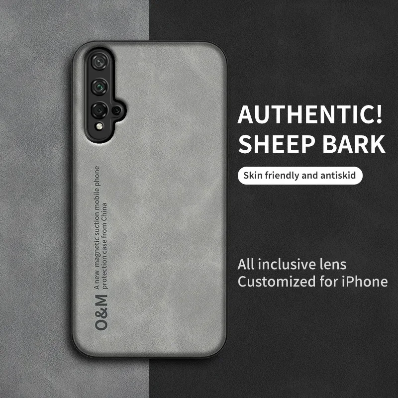 Premium Magnetic Leather Phone Case with Silicone Lining - Luxury Protective Cover
