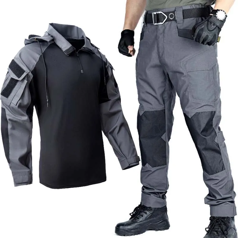 Tactical Uniform Wear Resistant Suits Pants Men Clothing Hunting Clothes Outfit Combat Shirts Airsoft Paintball Mens Army Sets