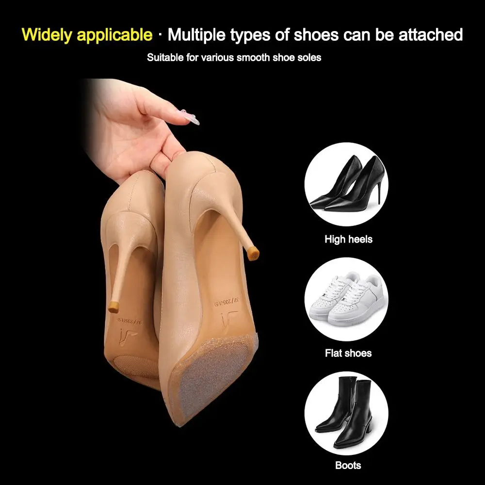 Transparenter Sohlenschutz, tragbar, selbstklebend, Schuhbodenpolster, unsichtbares Schuhstummkissen für Turnschuhe, High Heels – Detail 10