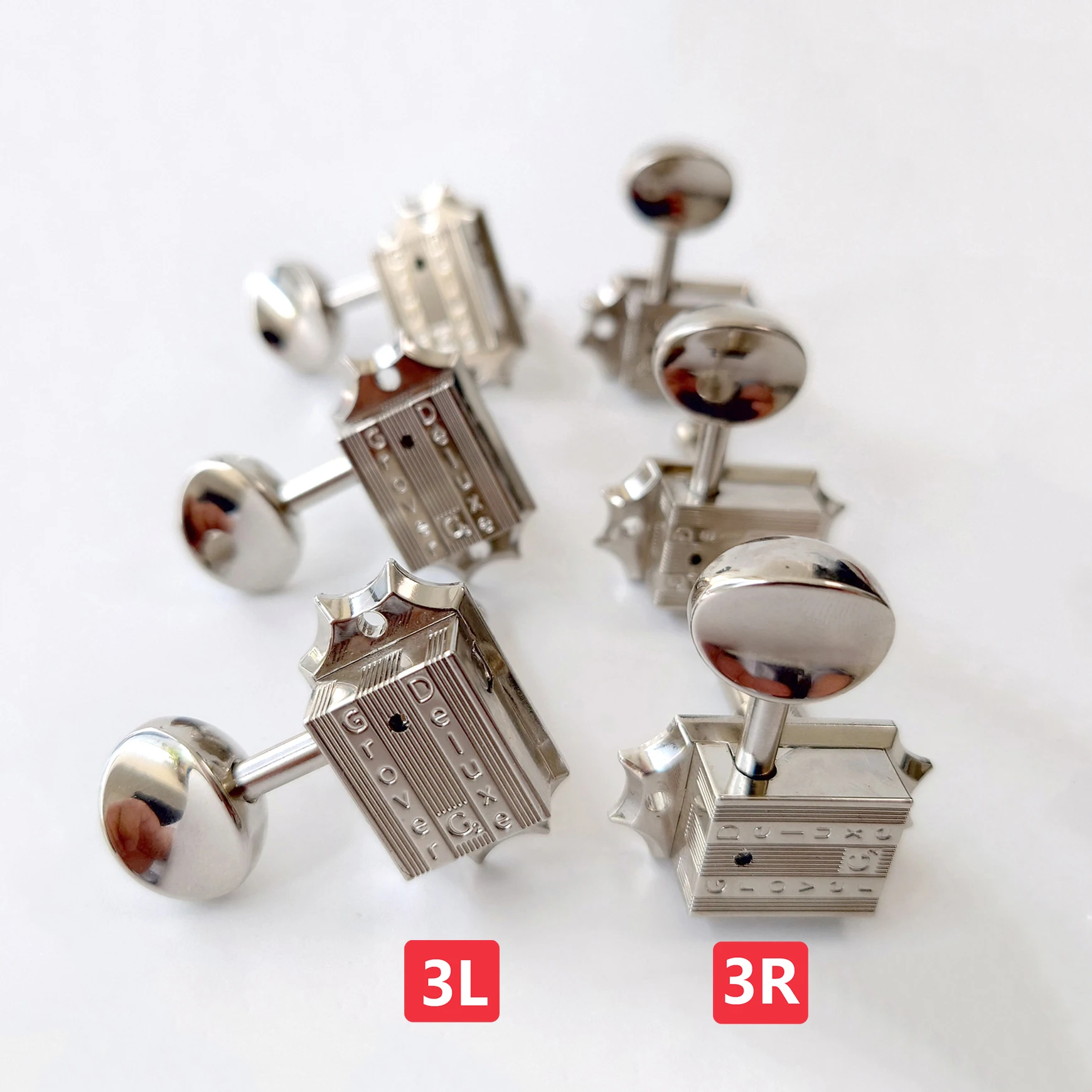 

3L 3R Guitar Tuners 1 Set Deluxe Guitar Machine Heads Tuners Chrome for 6 String Guitar Chrome