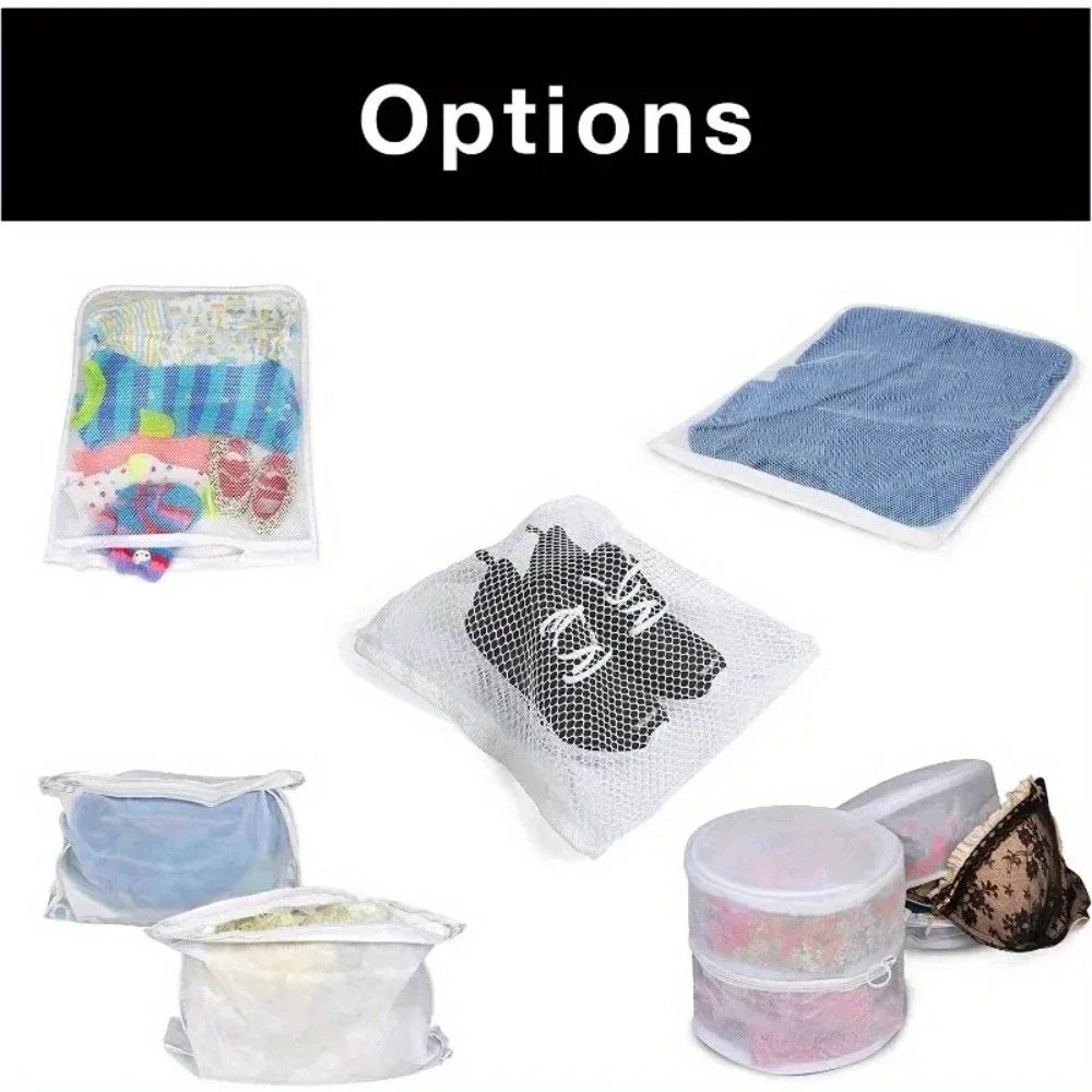 1pc Wash Bag With Elastic Strap, Durable Fabric Machine Washing Special Bag For Shoes, Clothing, & Laundry, Home Organization 5
